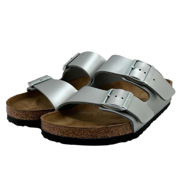 Birkenstock Women's Arizona Sandals | Silver | Size 11 **NEW - Picture 1 of 8